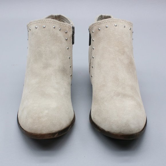 Minnetonka Ladies 9 Taupe Suede Double Side-zip - Picture 5 of 12